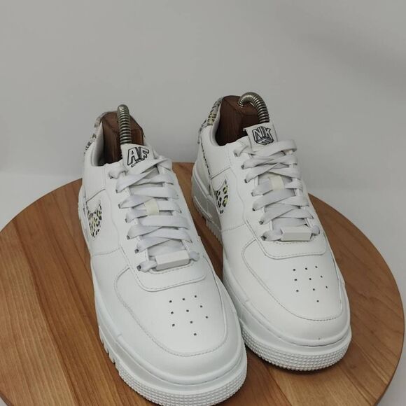 Nike Air Force 1 Pixel Leopard Sneakers- Womens- Size 7.5- White- [DH9632-101] - Picture 10 of 12